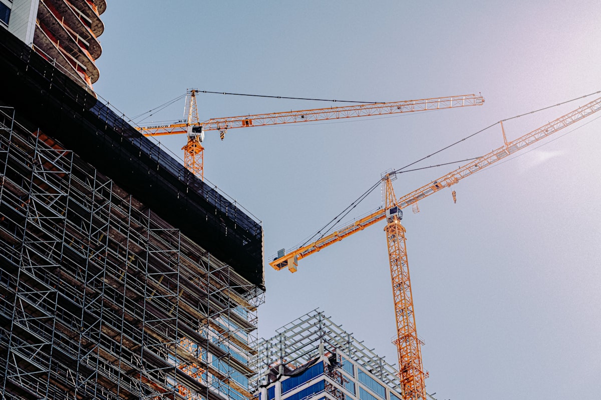 Workers on a construction site